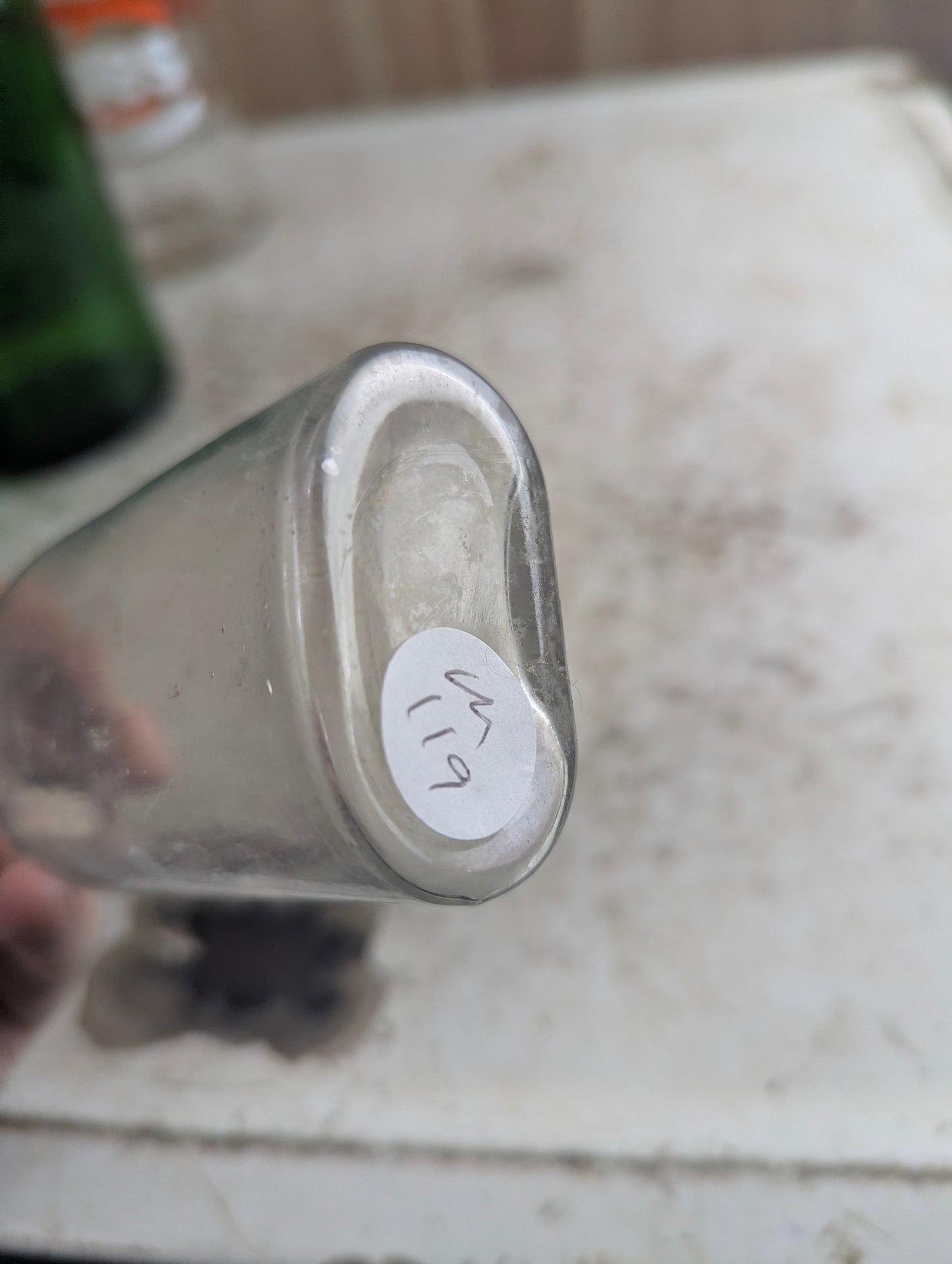 Antique J.H. Hallet Druggist Toronto Clear Manganese Glass Apothecary Medicine Bottle - view 3