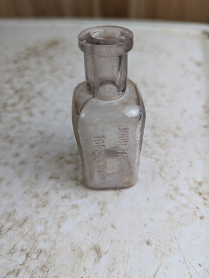 Antique John Taylor & Co. Toronto Manganese Glass Perfume Bottle