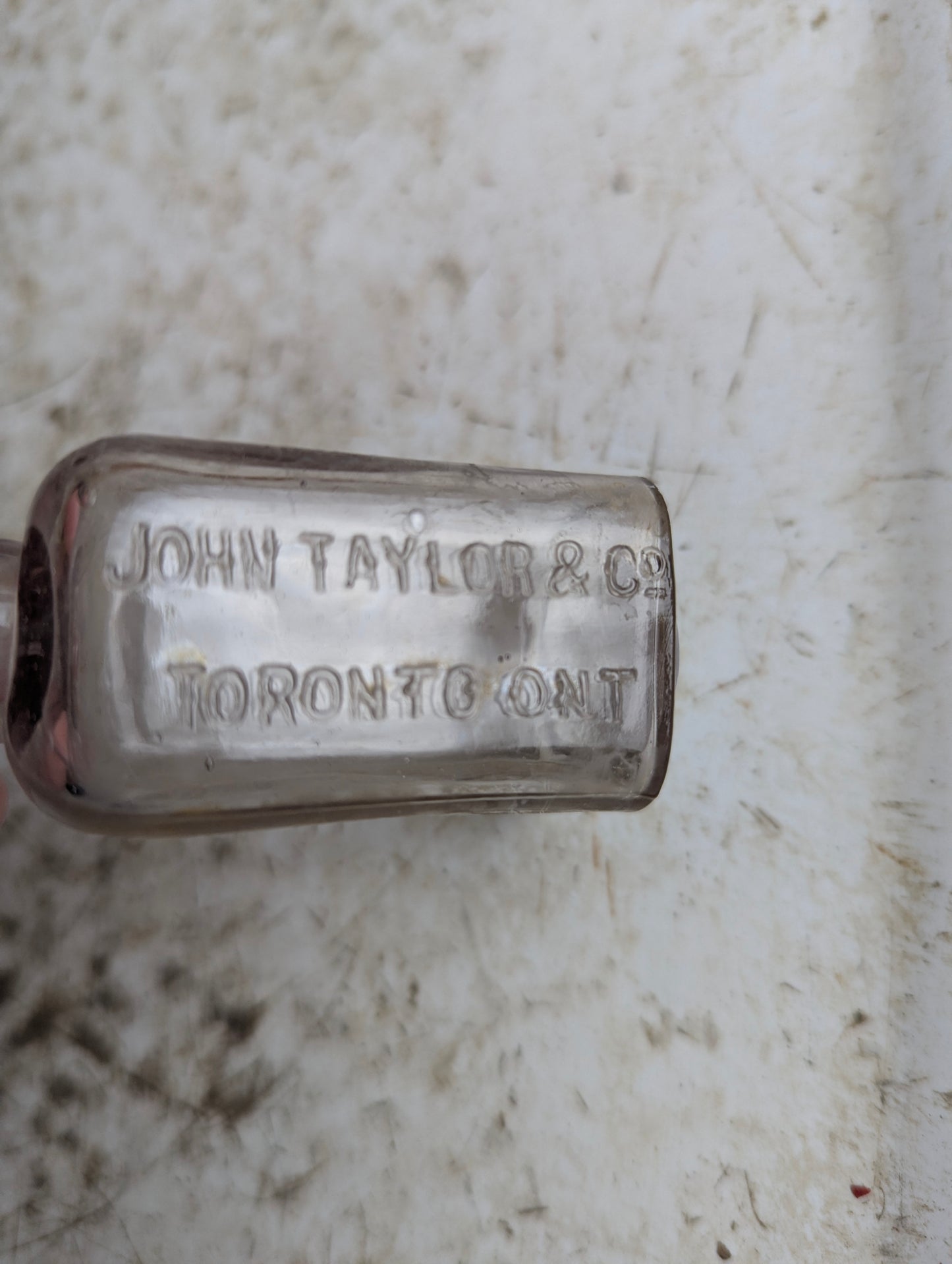 Antique John Taylor & Co. Toronto Manganese Glass Perfume Bottle - view 2
