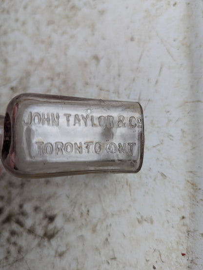 Antique John Taylor & Co. Toronto Manganese Glass Perfume Bottle - view 2