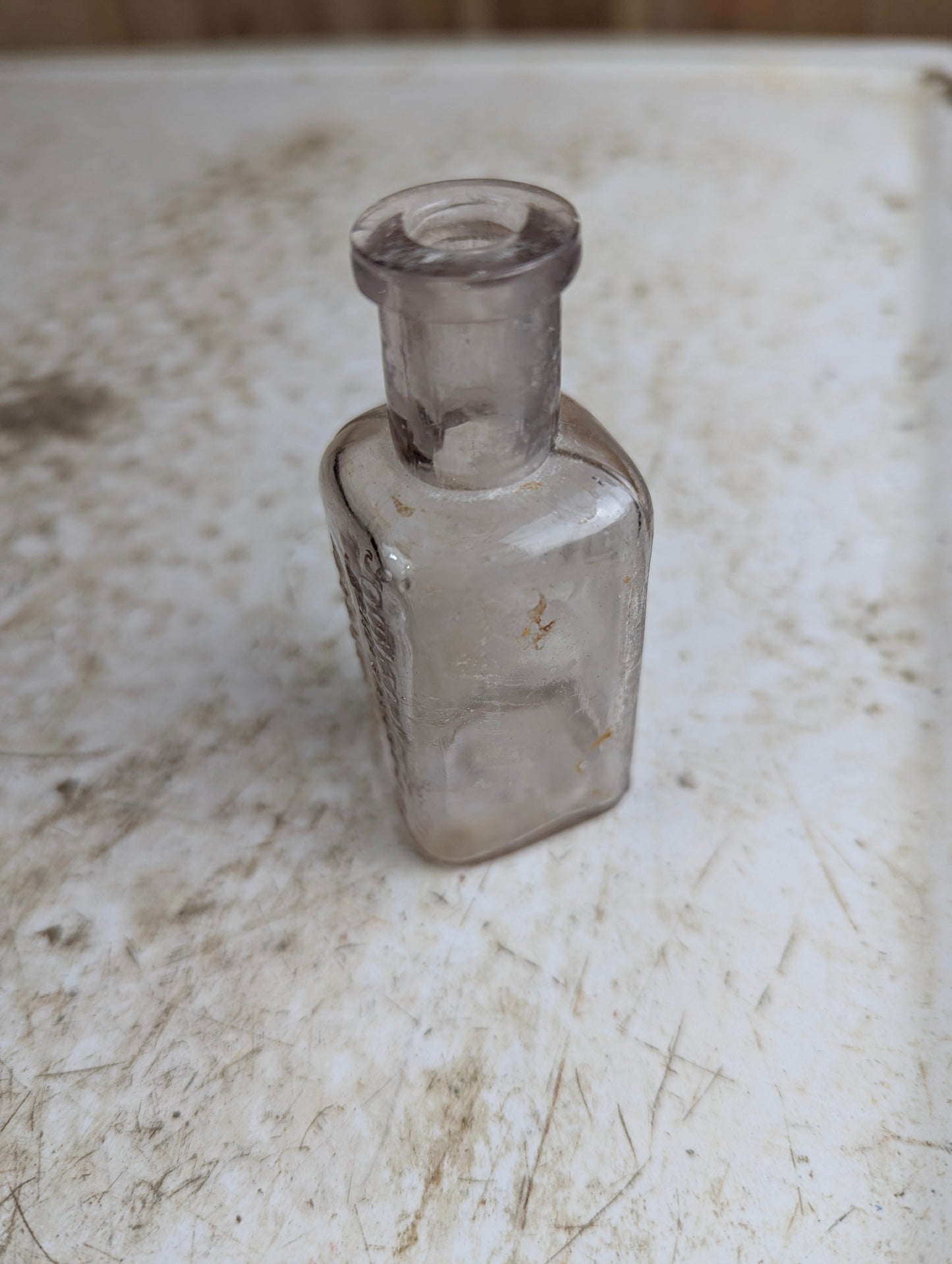 Antique John Taylor & Co. Toronto Manganese Glass Perfume Bottle - view 3