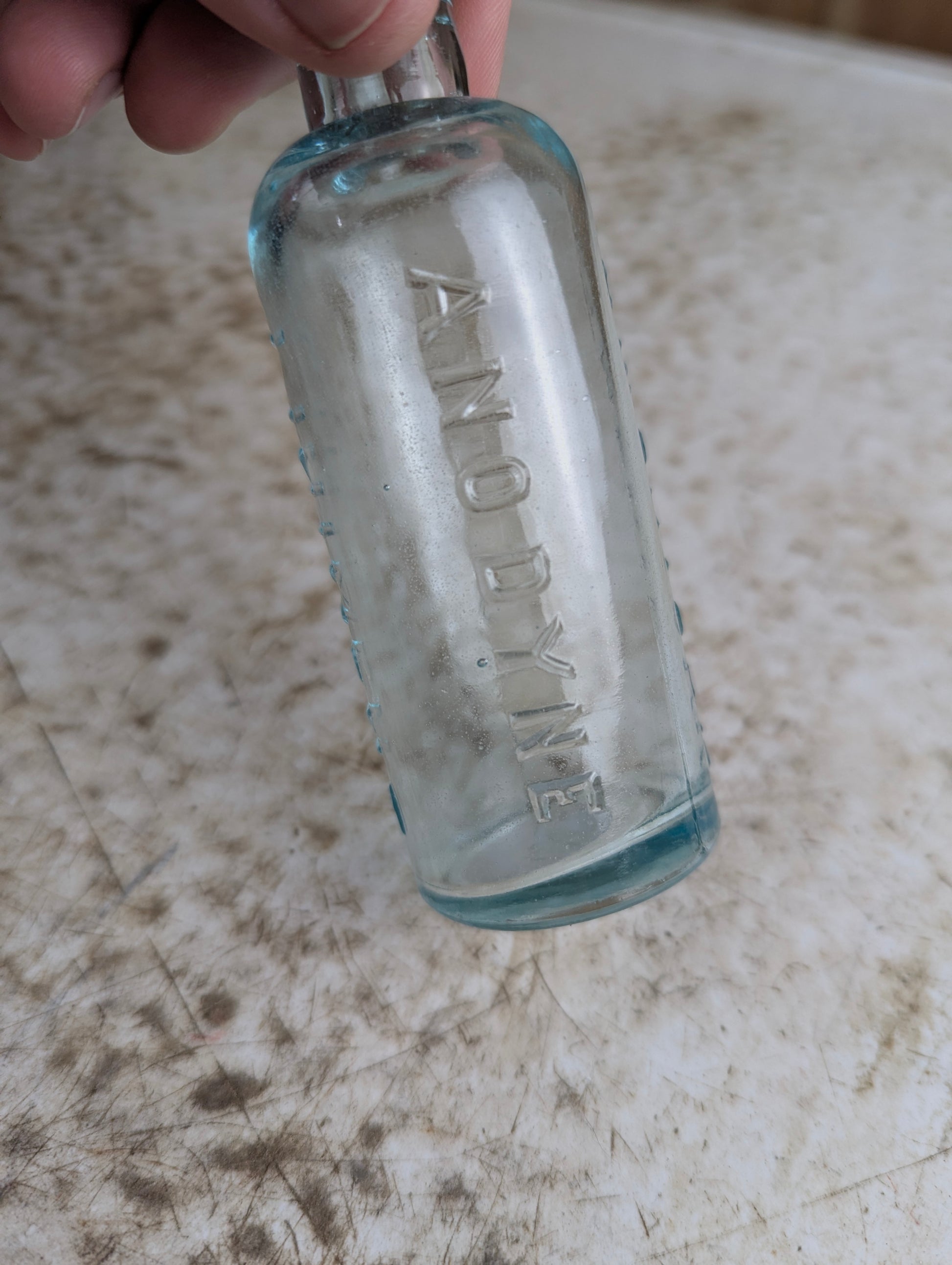Antique Johnson's American Anodyne Liniment Patent Medicine Bottle - view 3