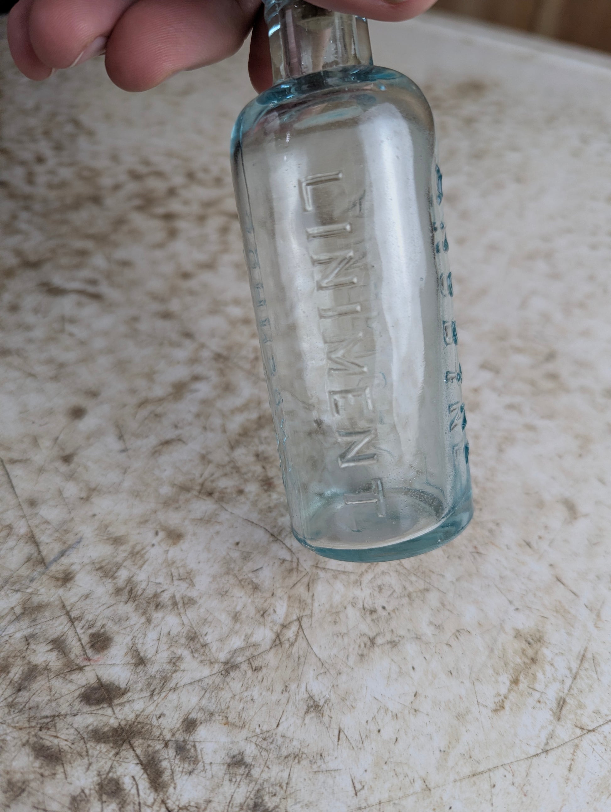 Antique Johnson's American Anodyne Liniment Patent Medicine Bottle - view 4