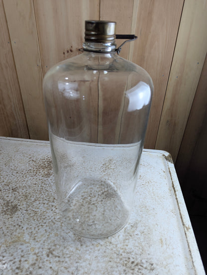 Antique Large Glass Kerosene Stove Fuel Jug