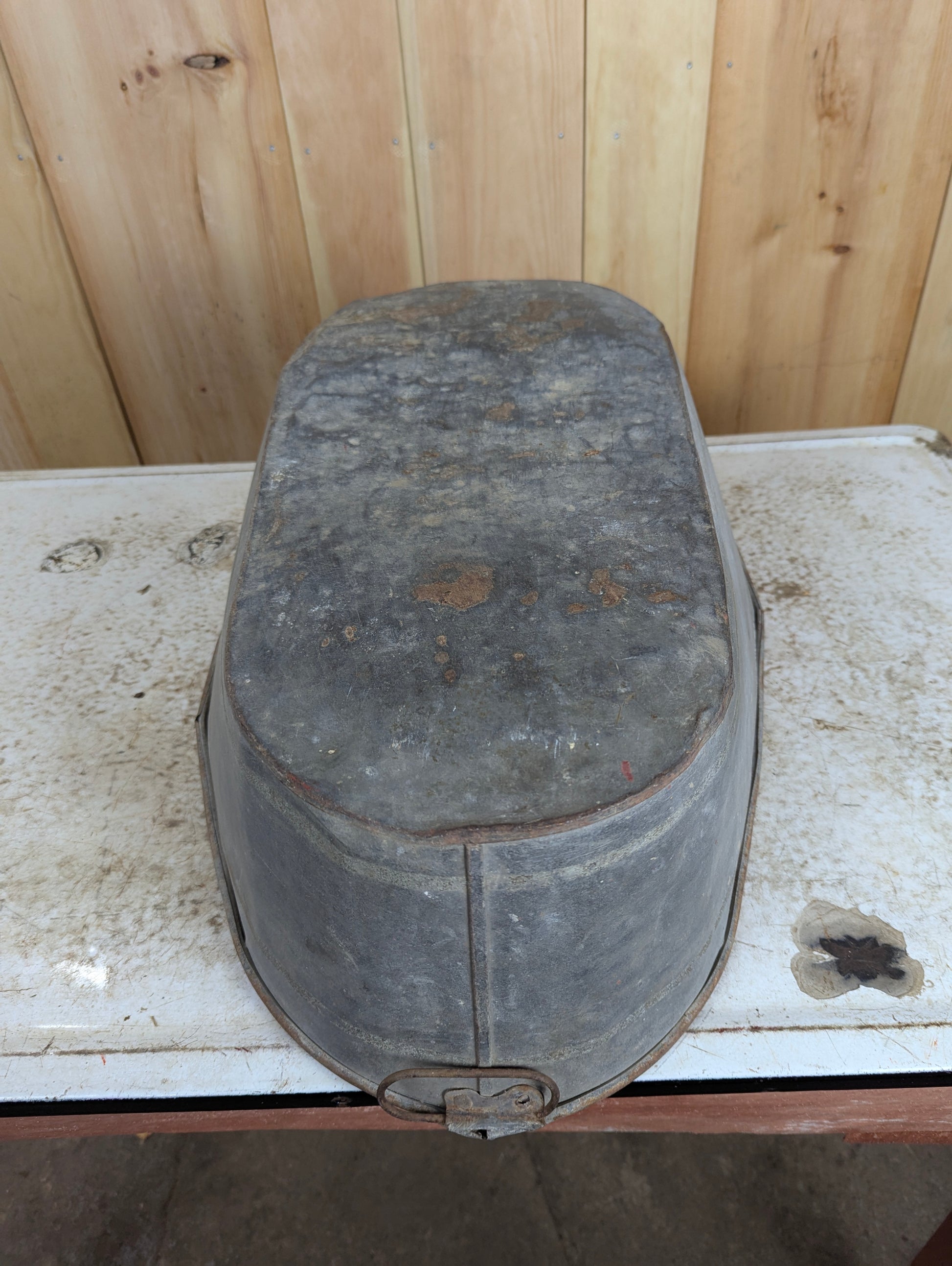 Antique McClary’s Baby Galvanized Tin Bathtub - view 2