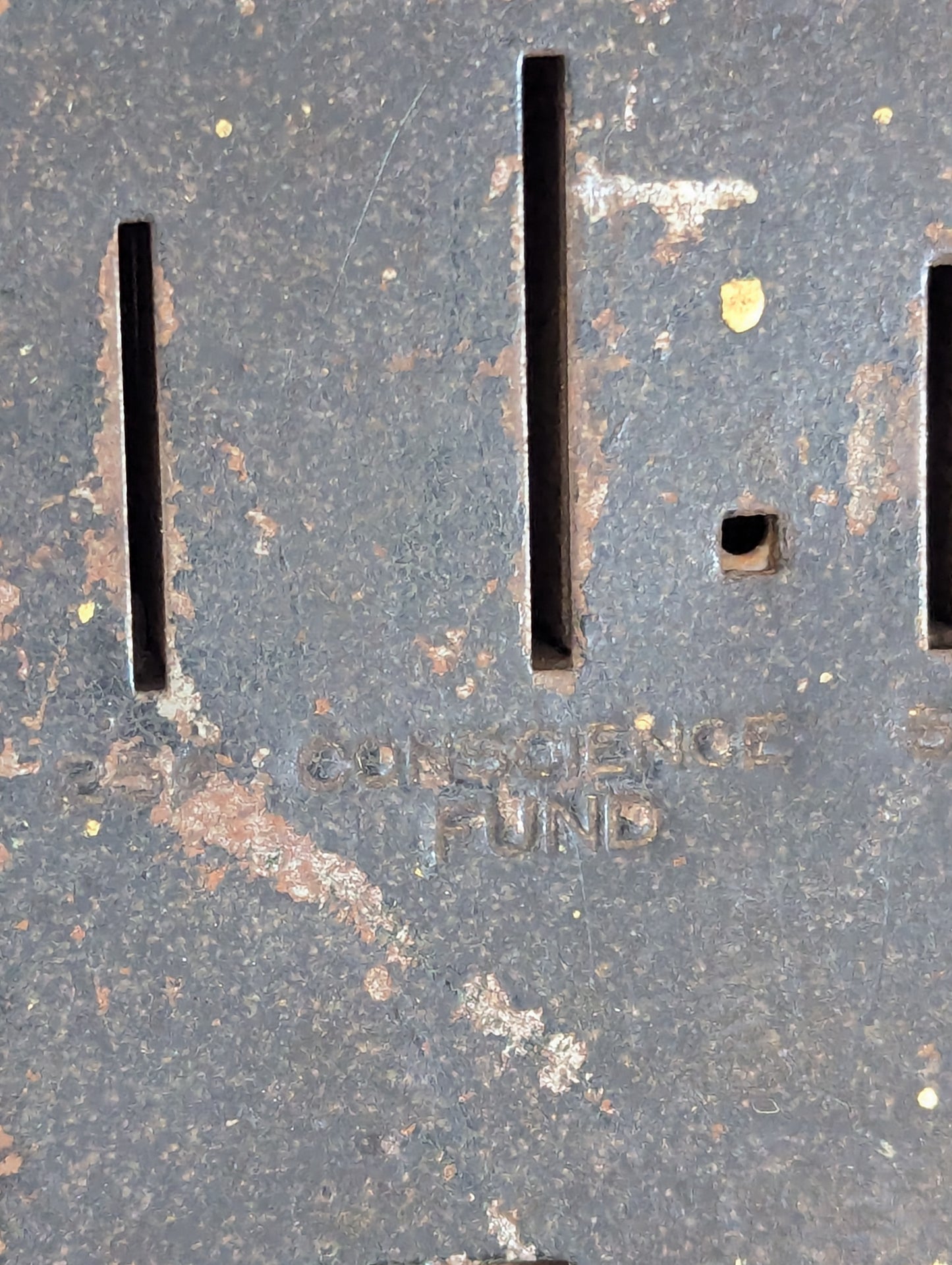 Antique Metal Calendar Bank - view 2
