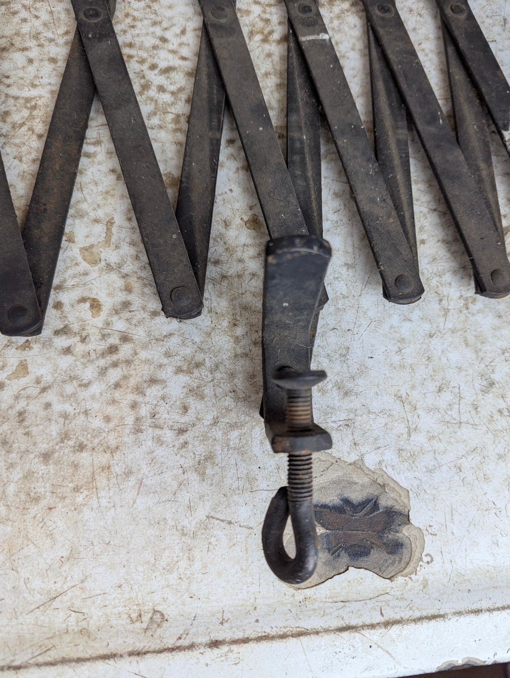 Antique Metal Model T Running Board Luggage Rack - view 2