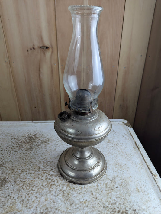 Antique Metal Oil Lamp