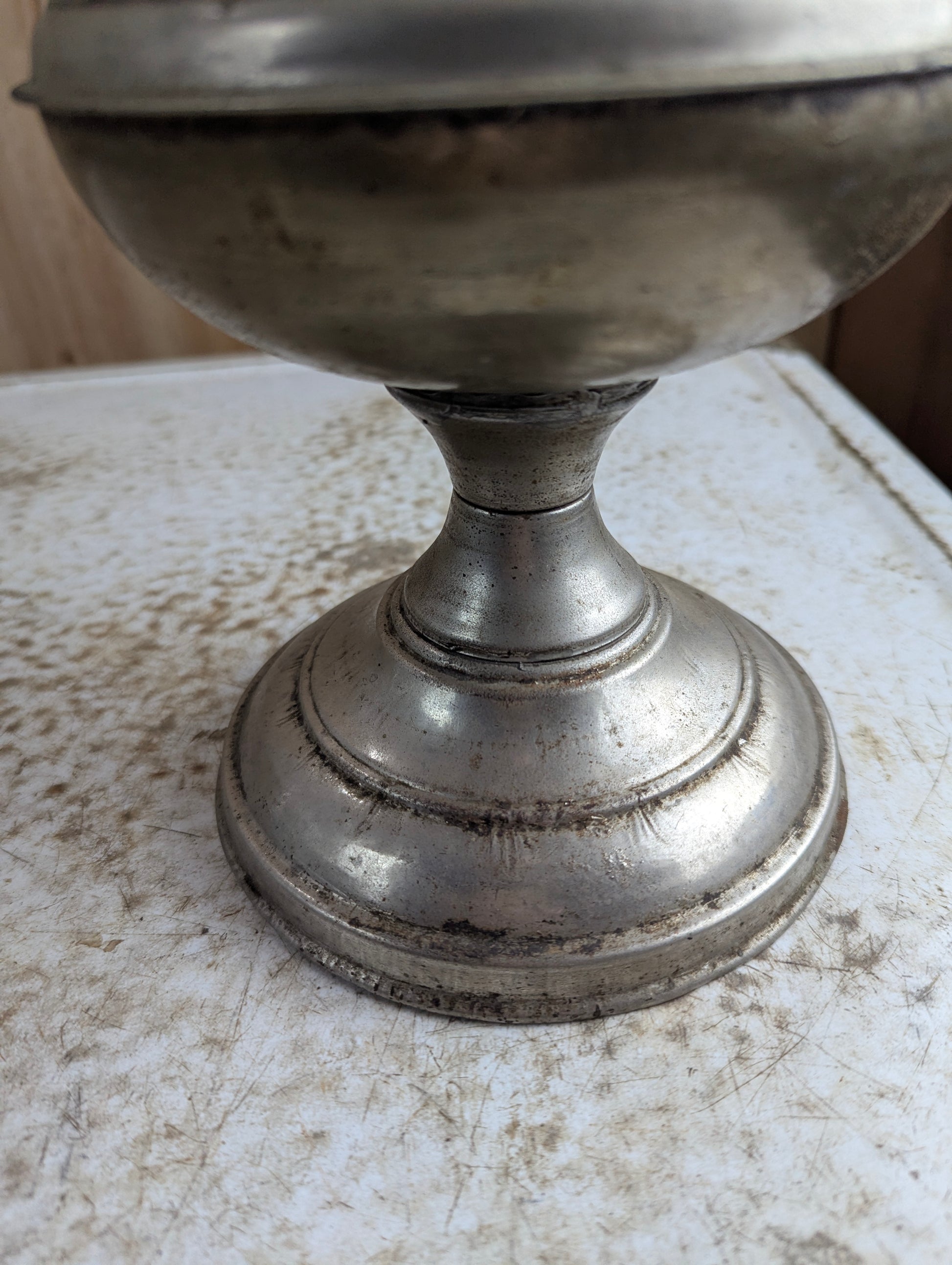Antique Metal Oil Lamp - view 4