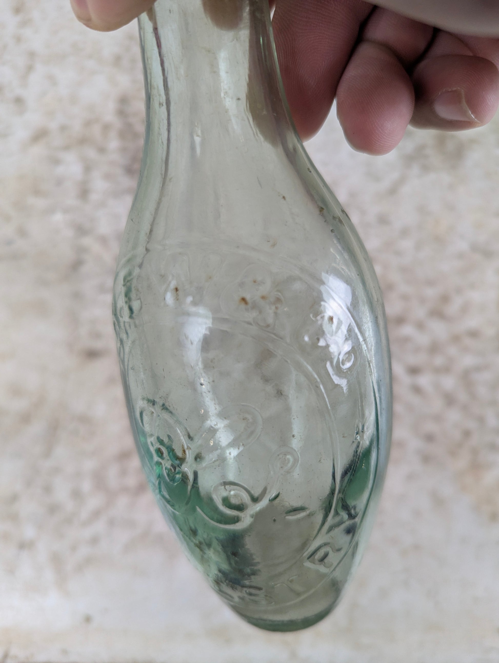 Antique mid-19th Century Drew & Co. Mineral Soda Water Torpedo Bottle - view 3