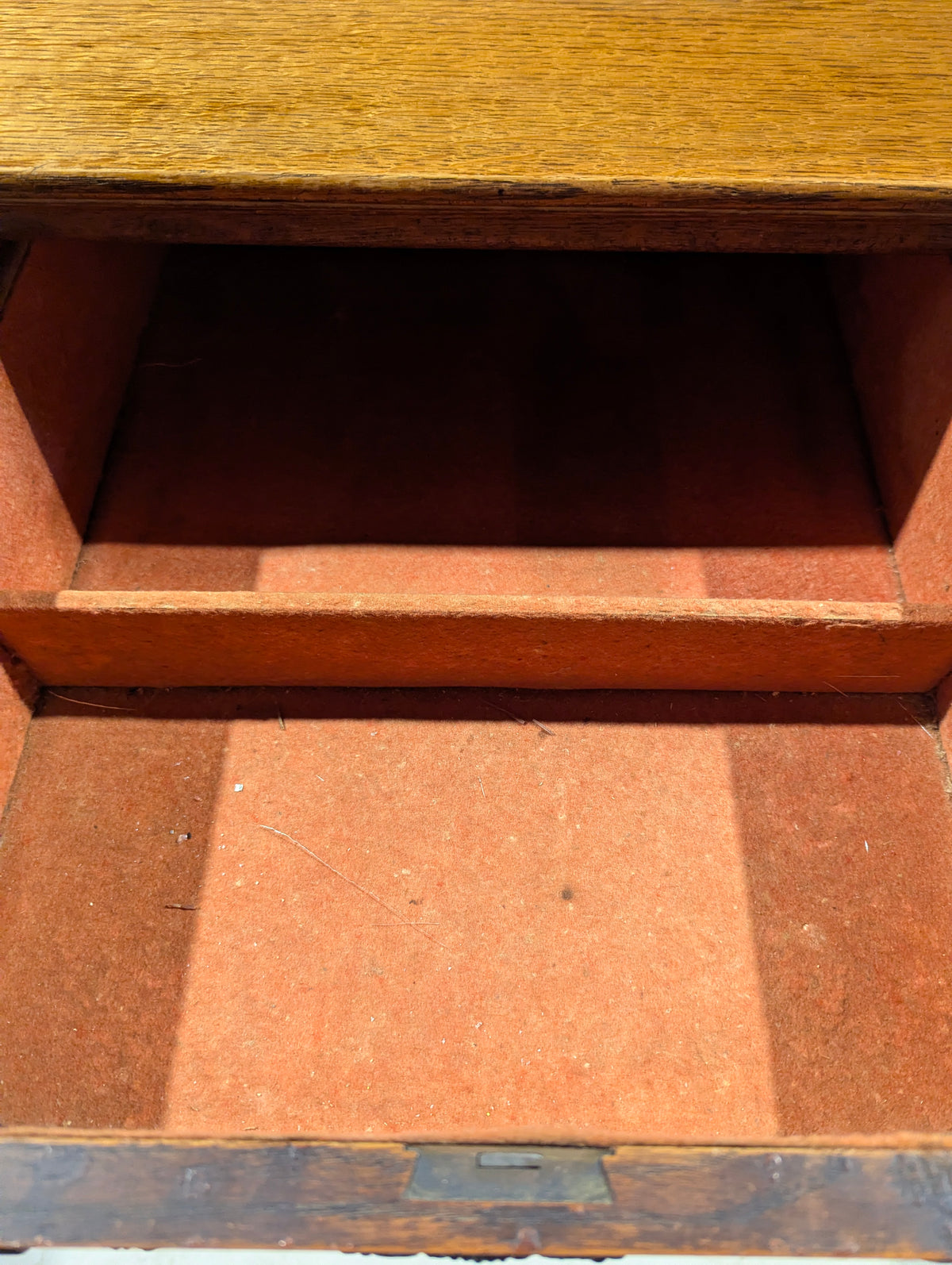 Antique Oak Buffet with Bevelled Mirror - view 9