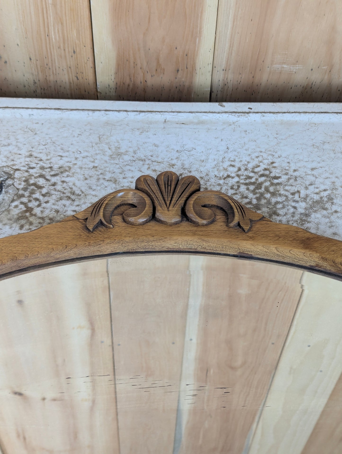Antique Oval Framed Bevelled Mirror - view 2