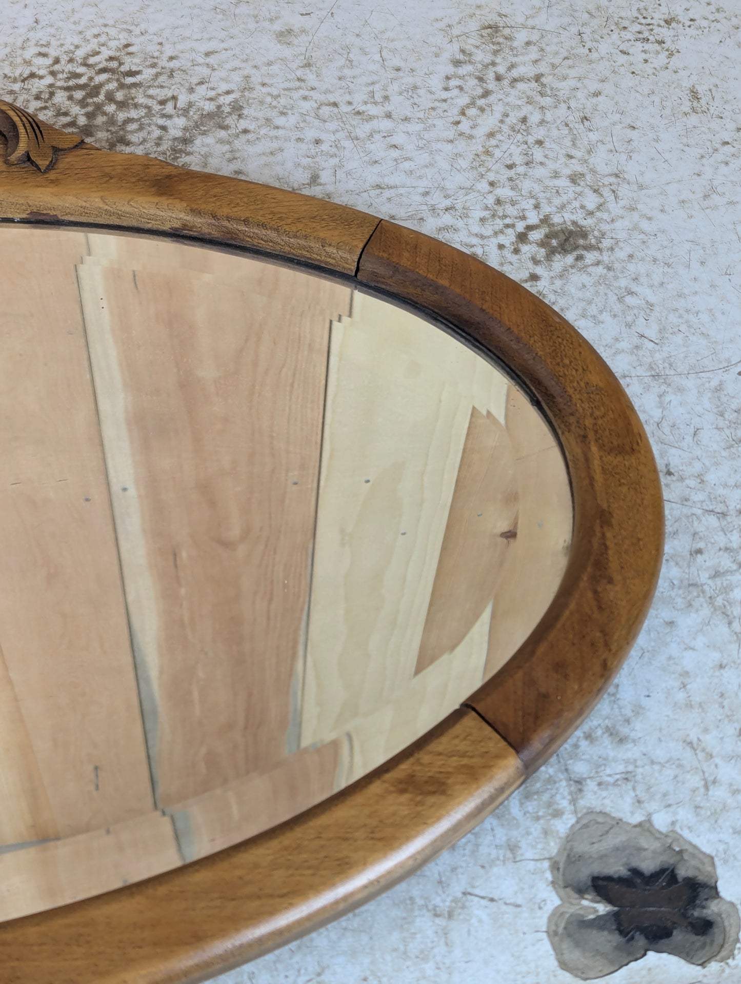 Antique Oval Framed Bevelled Mirror - view 3