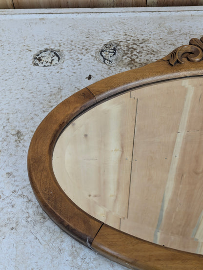 Antique Oval Framed Bevelled Mirror - view 4