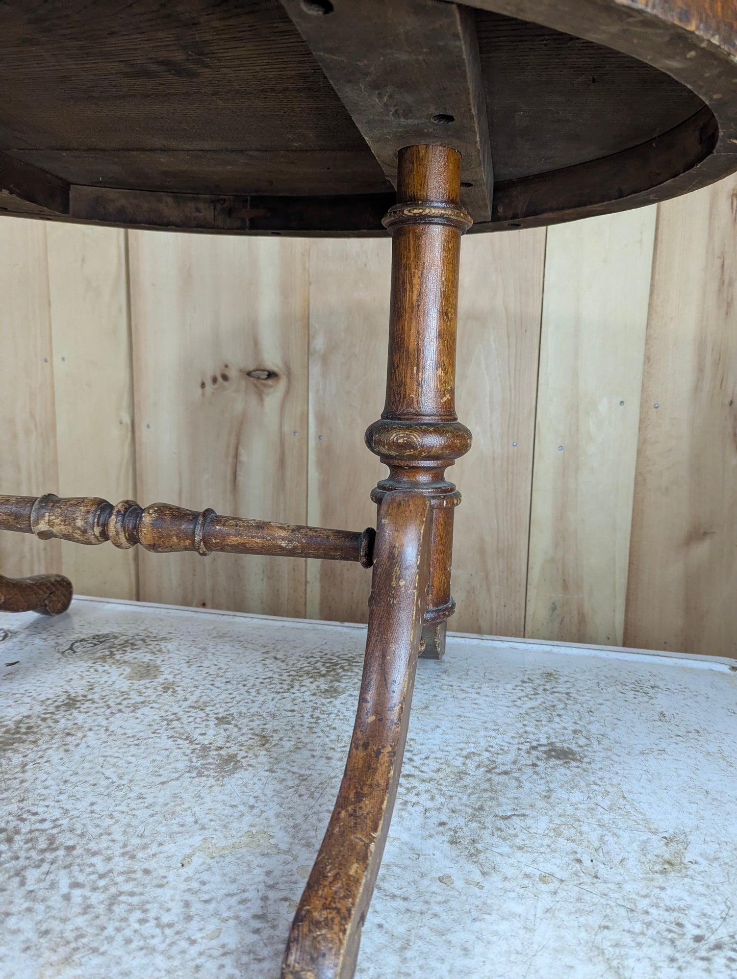 Antique Oval Oak Coffee Table - view 4