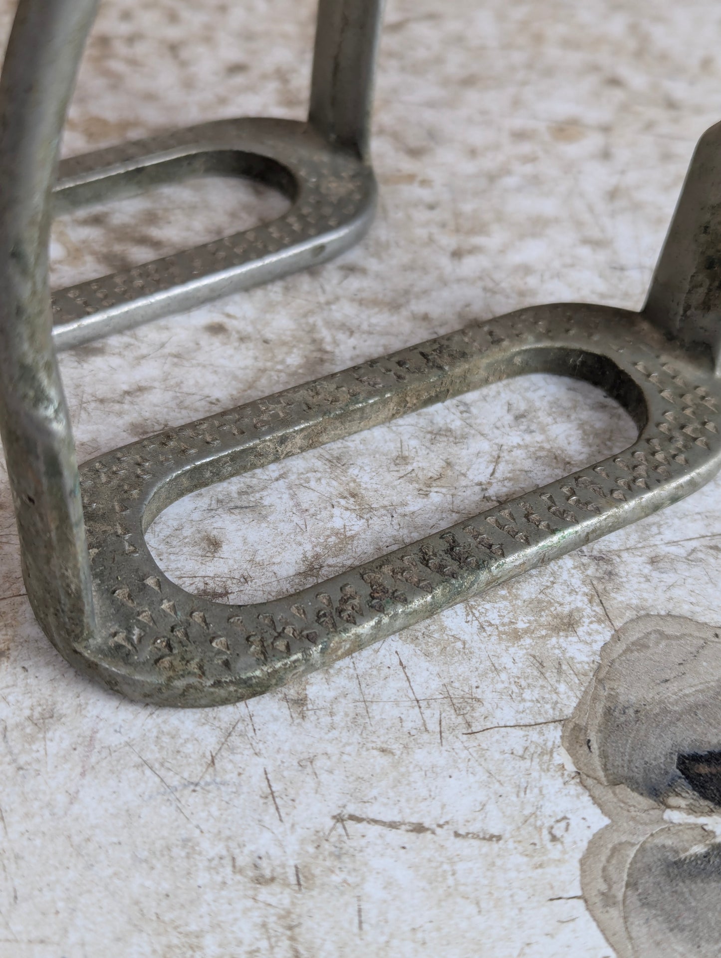 Antique Pair of Star Steel Silver Horse Stirrups without Grips - view 2