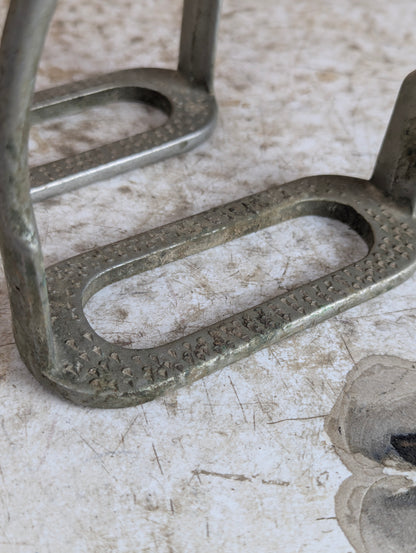 Antique Pair of Star Steel Silver Horse Stirrups without Grips - view 2