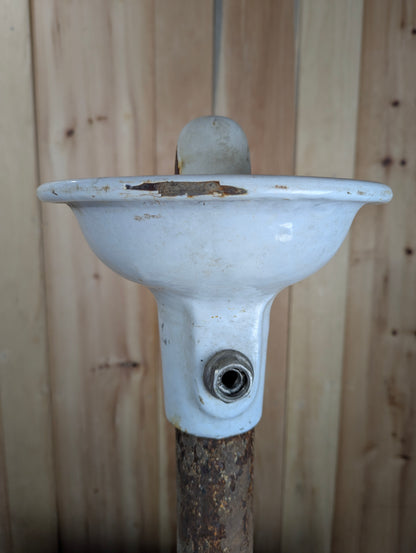 Antique Pedestal Porcelain Drinking Fountain - view 3