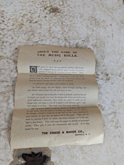 Antique Player Piano Music Roll -  “Plantation Echoes” 2906-C Chase & Barker Co. - view 3