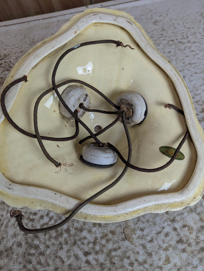Antique Porcelain Ceramic Triangular Shaped  Ceiling Light Fixture - view 3