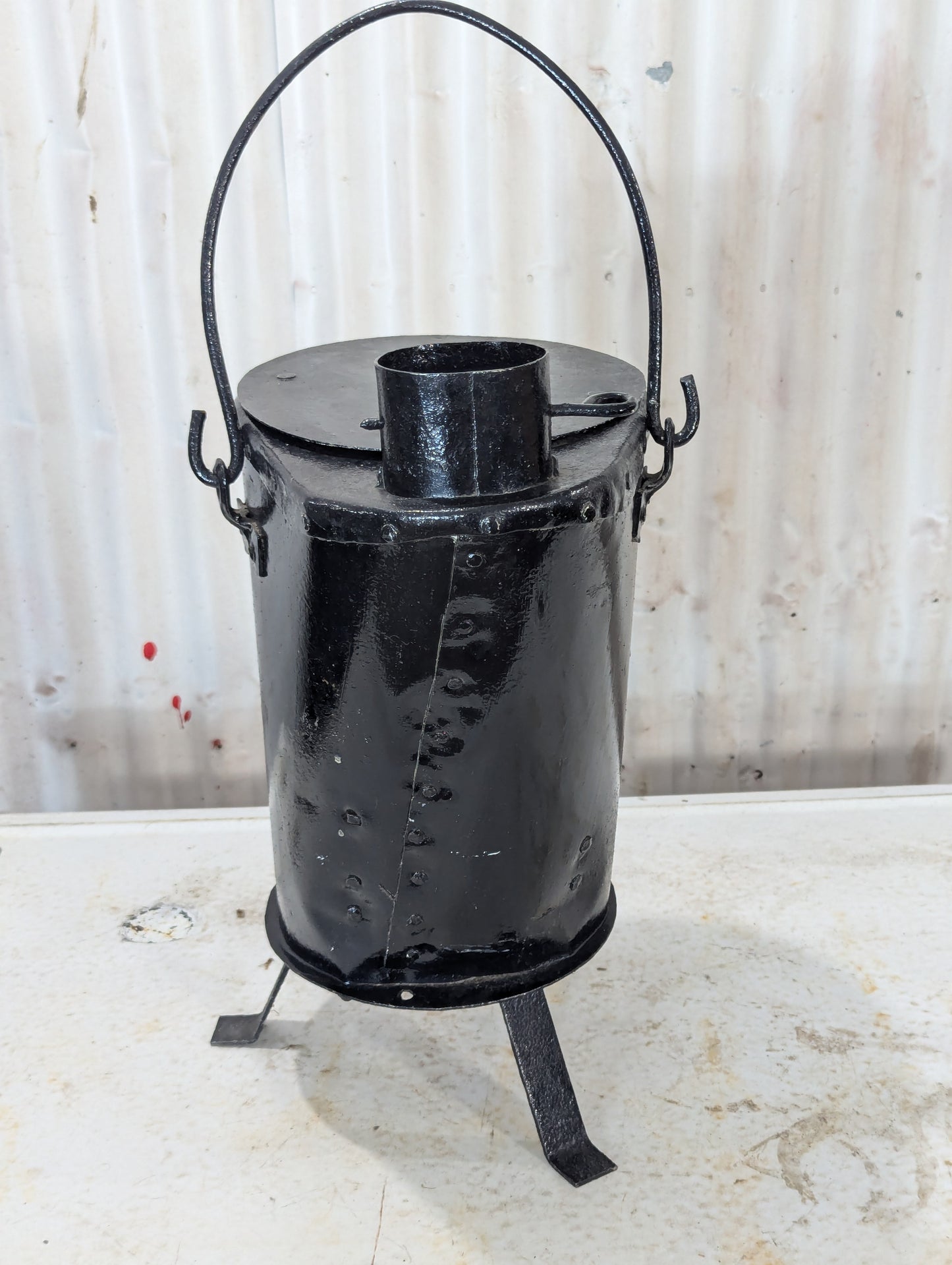 Antique Portable Metal Stove - view 2