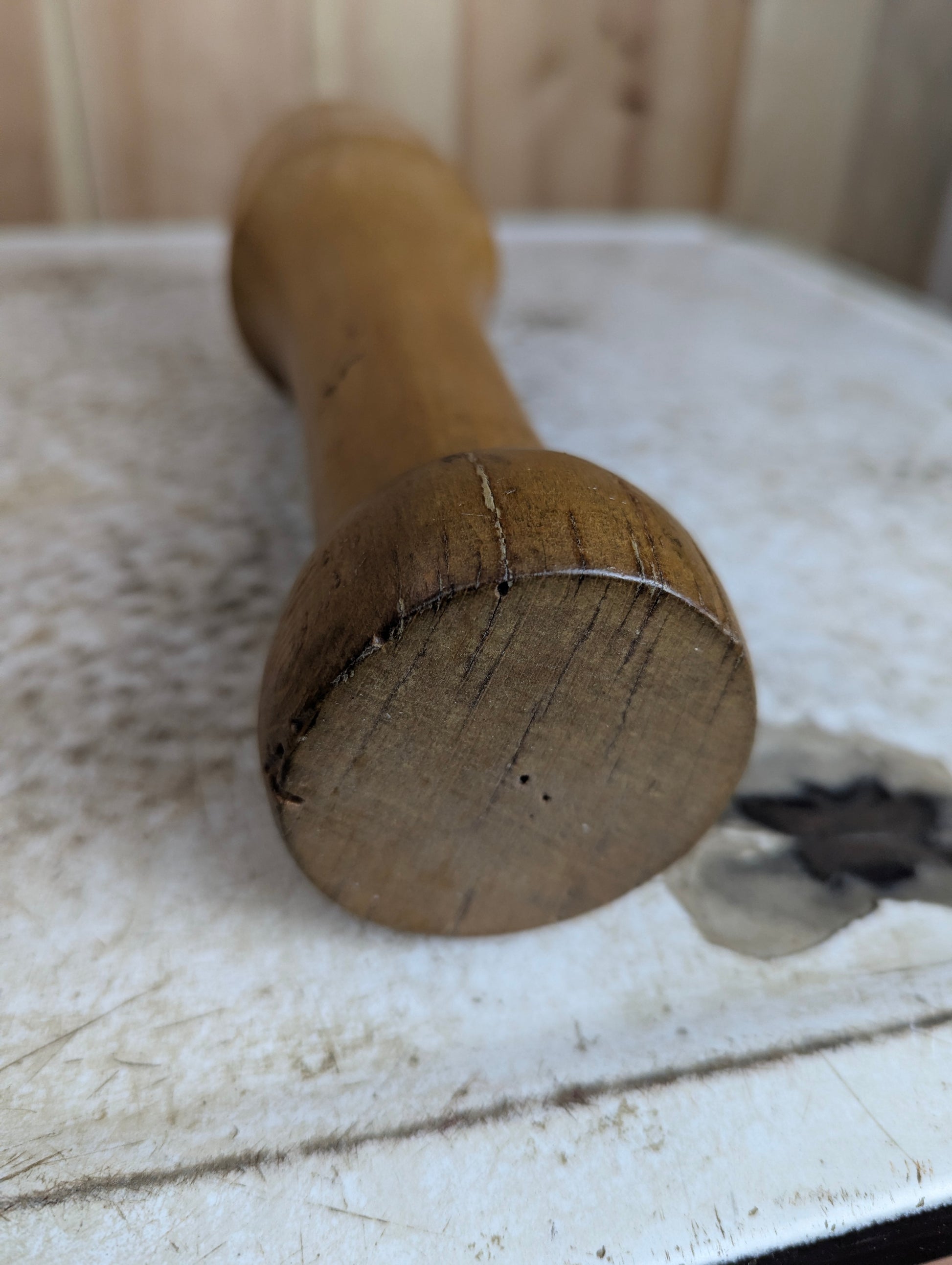 Antique Primitive 12” Wooden Potato Masher - view 3