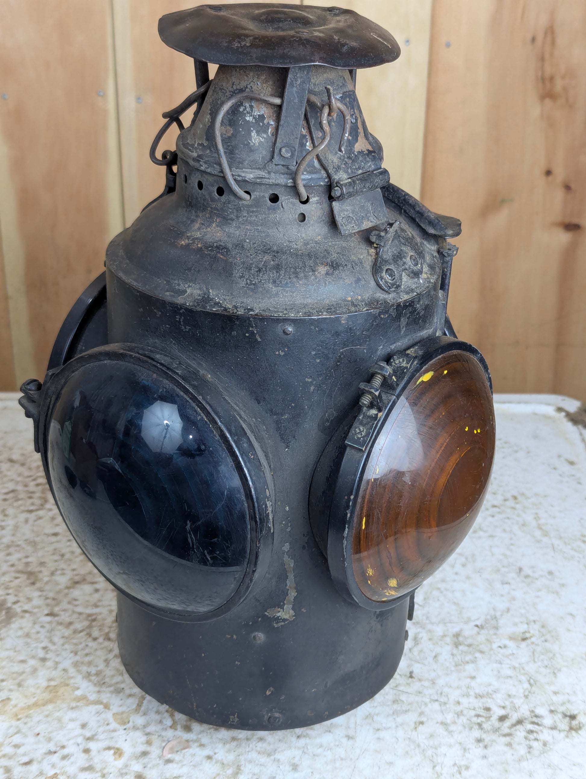 Antique Railway Switch Lantern Marker Lamp - view 3