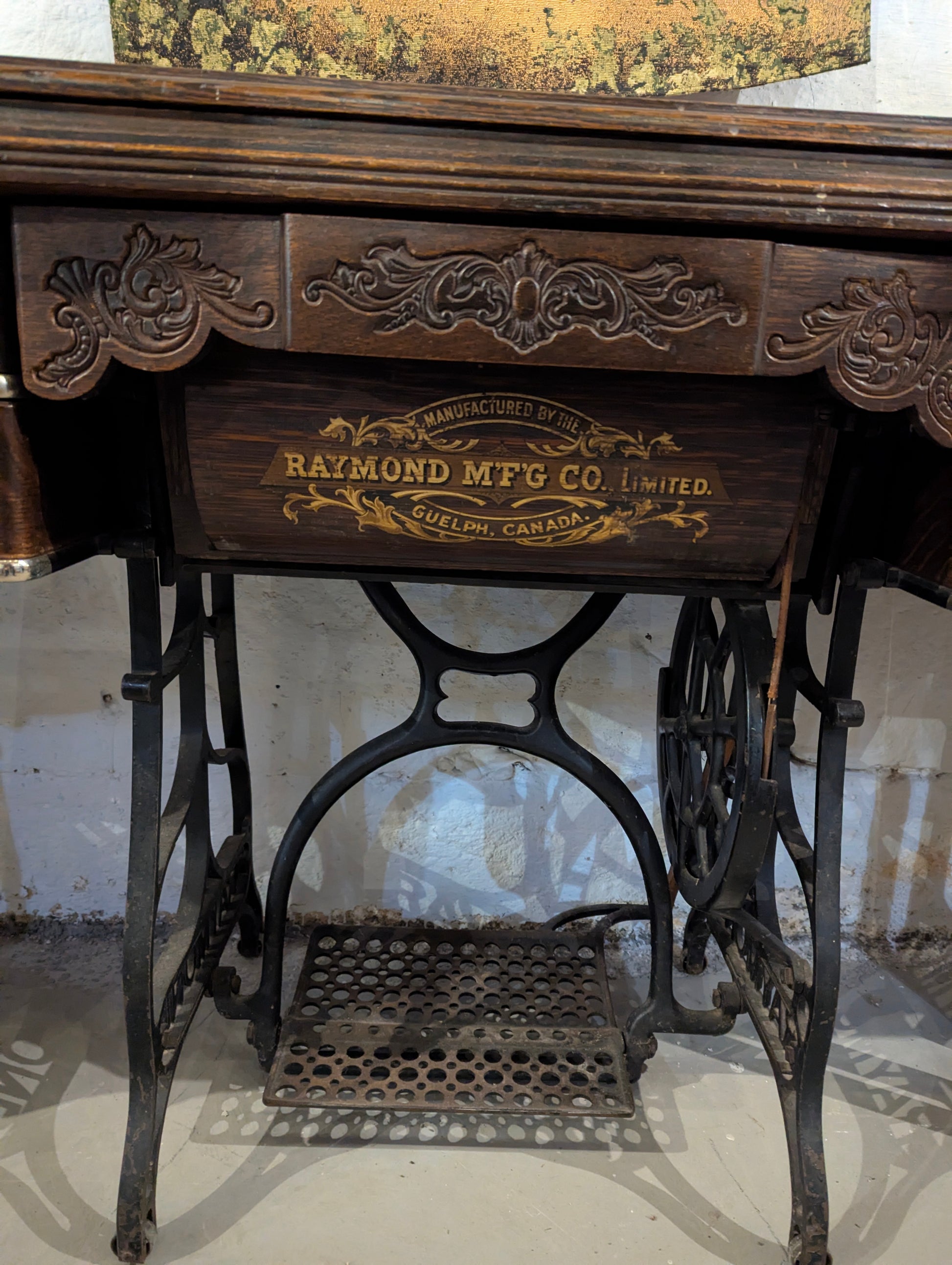 Antique Raymond Treadle Sewing Machine - view 8