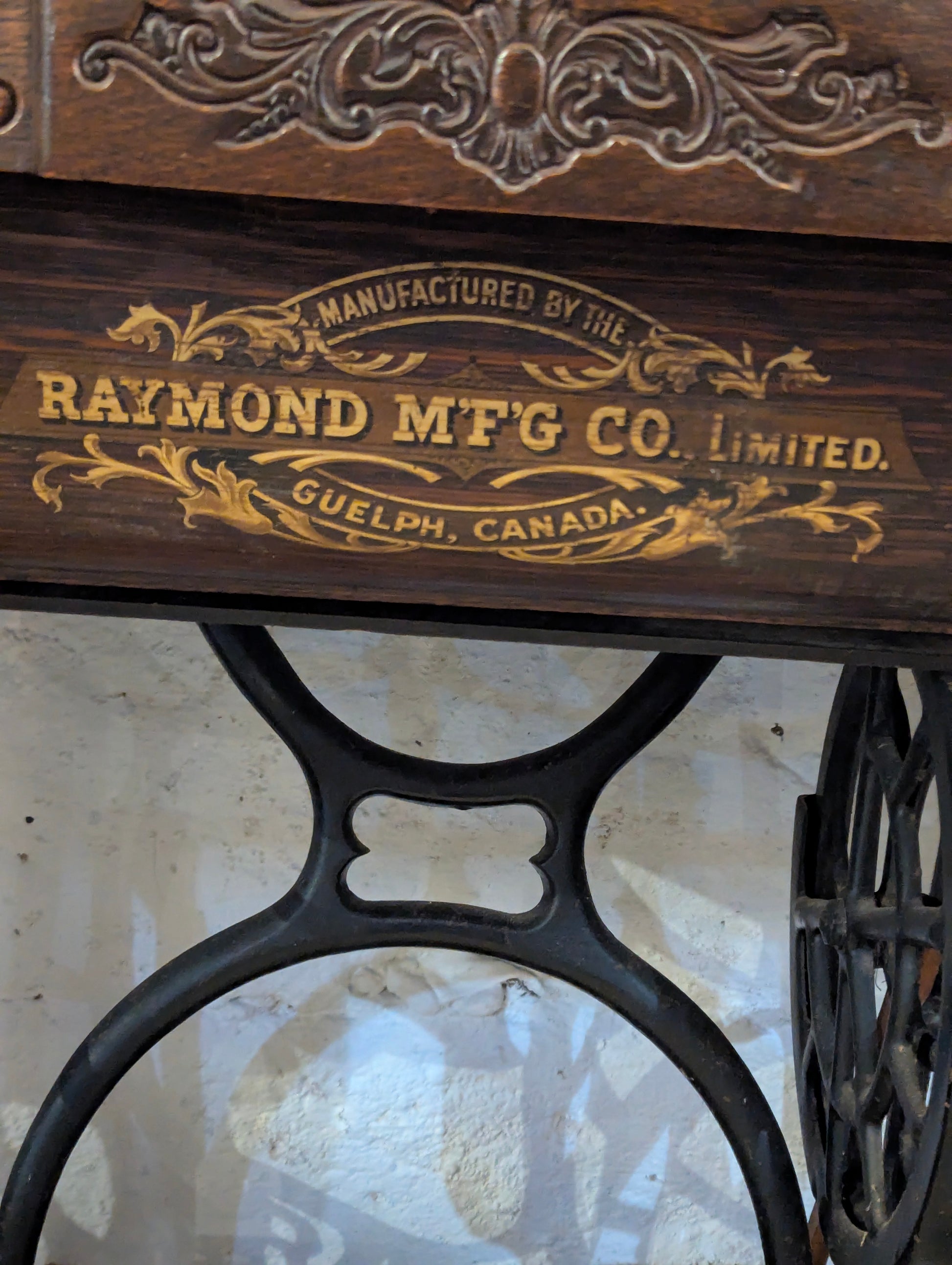 Antique Raymond Treadle Sewing Machine - view 9