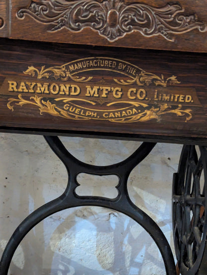 Antique Raymond Treadle Sewing Machine - view 9