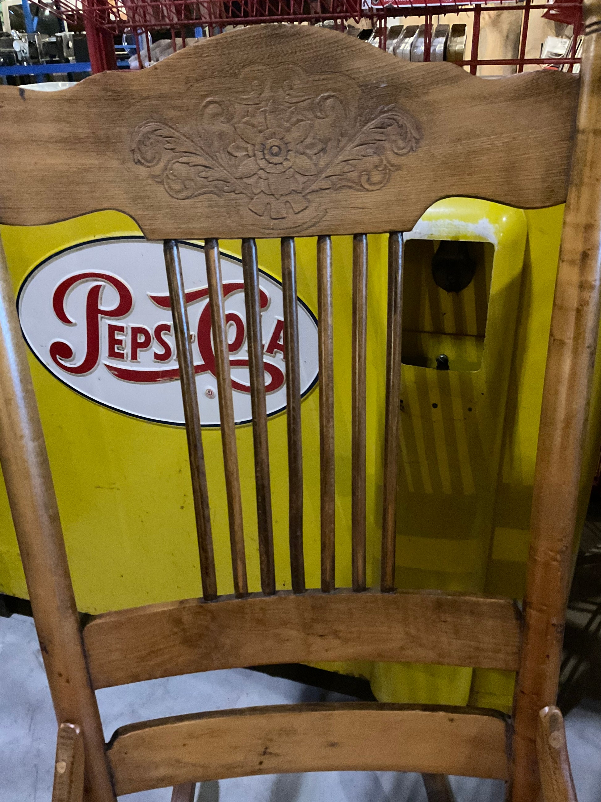 Antique Rocking Chair with Cushion Seat - view 3