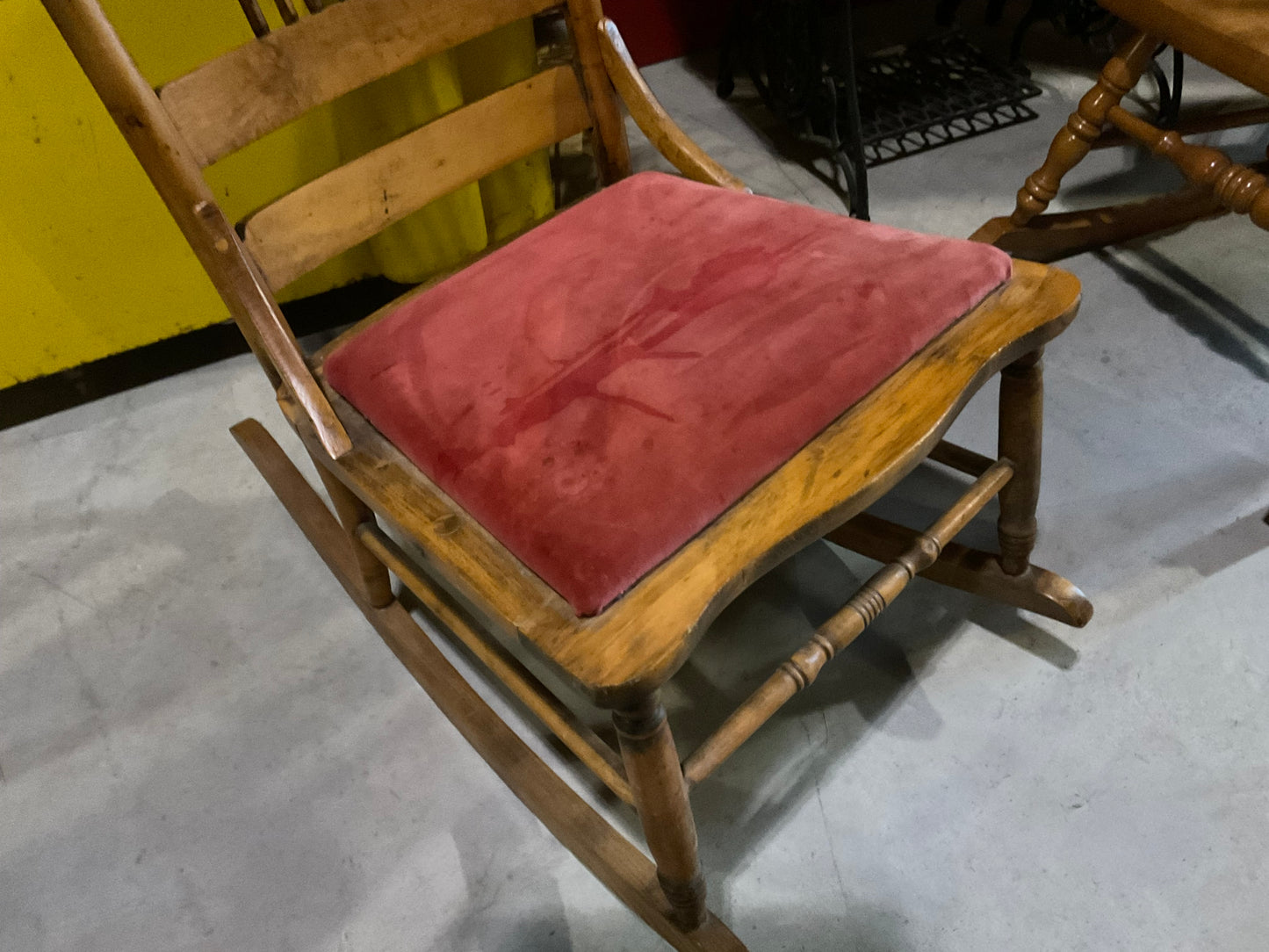 Antique Rocking Chair with Cushion Seat - view 5