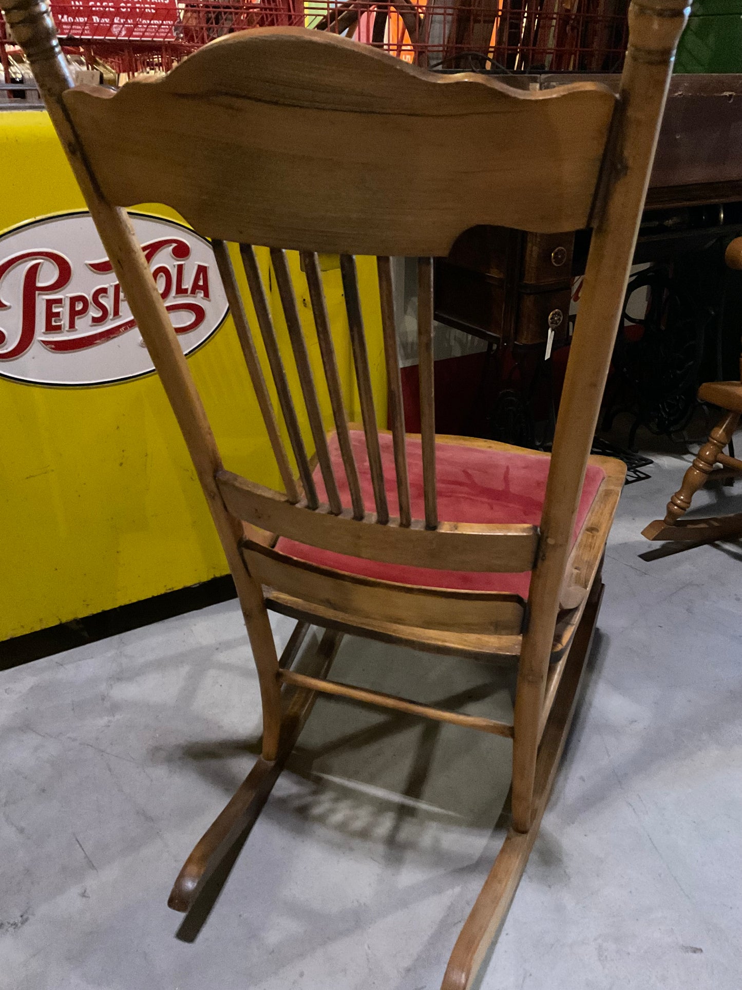 Antique Rocking Chair with Cushion Seat - view 6