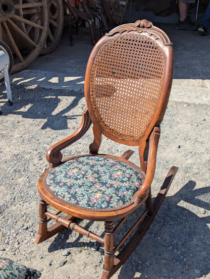 Antique Rocking Chair with Matching Cushion - view 2