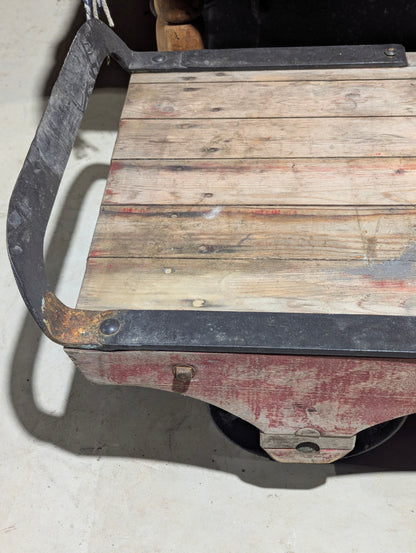 Antique Rustic Industrial Factory Railway Cart - view 2