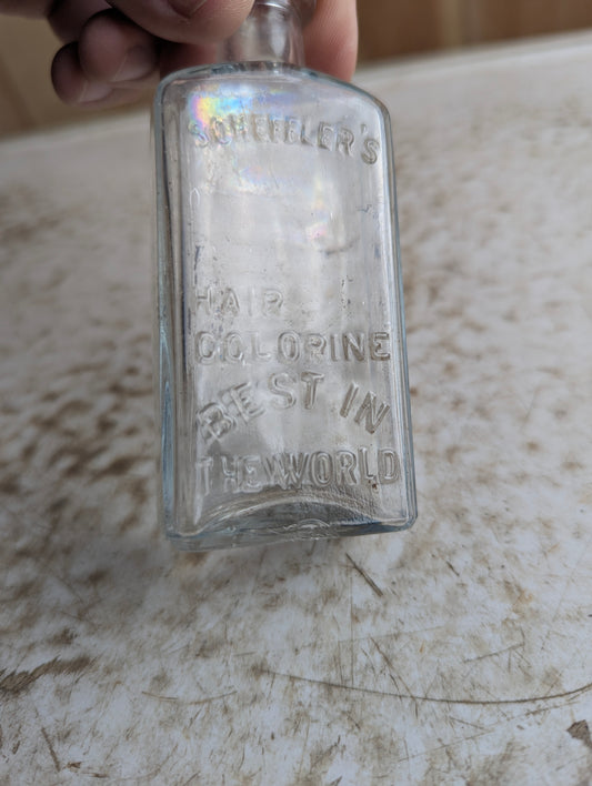 Antique Scheffler's Hair Colorine Bottle