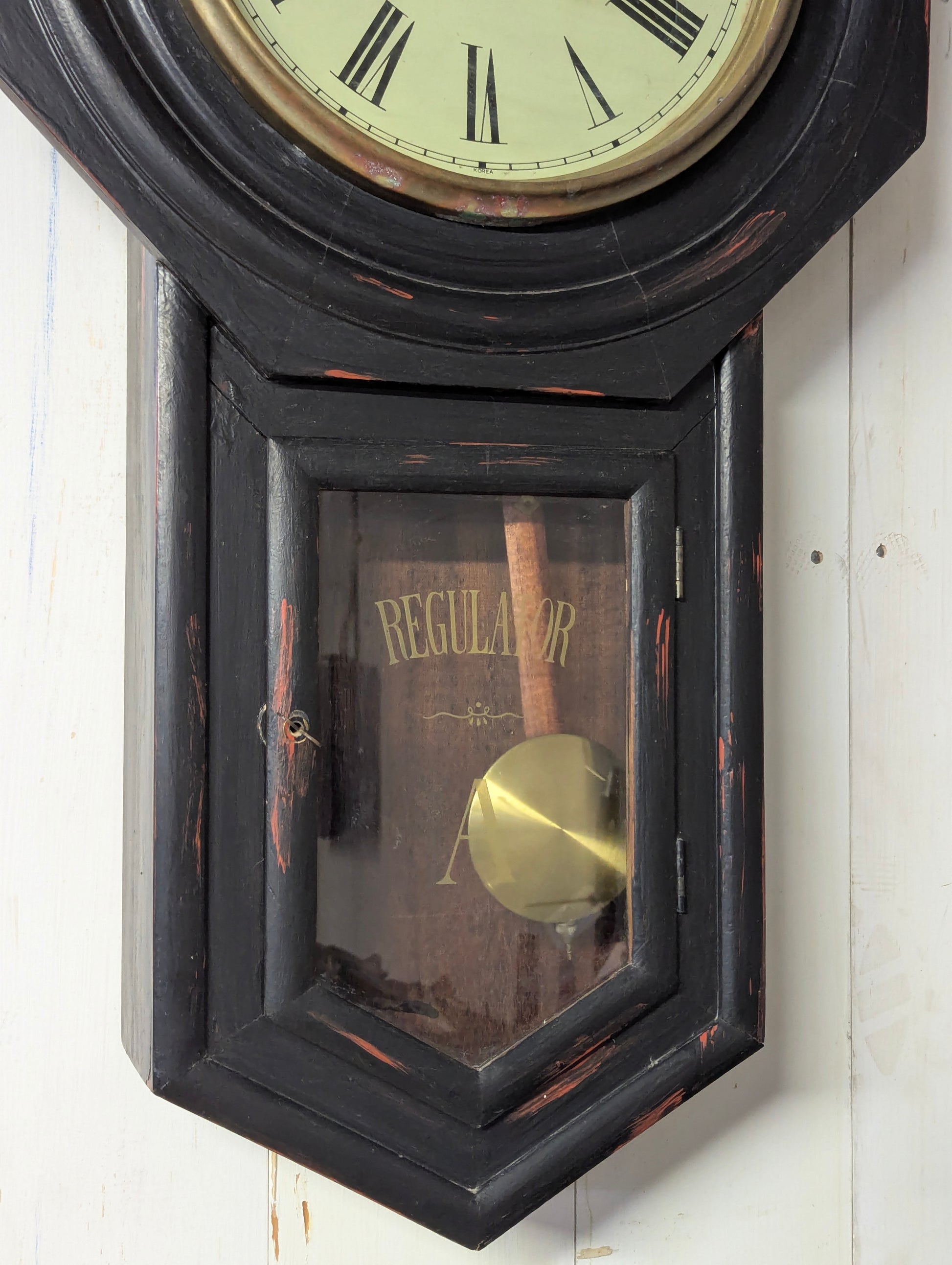 Antique School Wall Clock - view 2