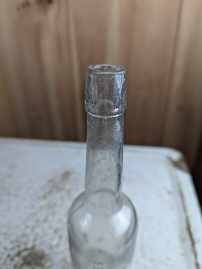 Antique Seely's Florida Water Clear Manganese Glass Citrus Cologne Bottle - view 2