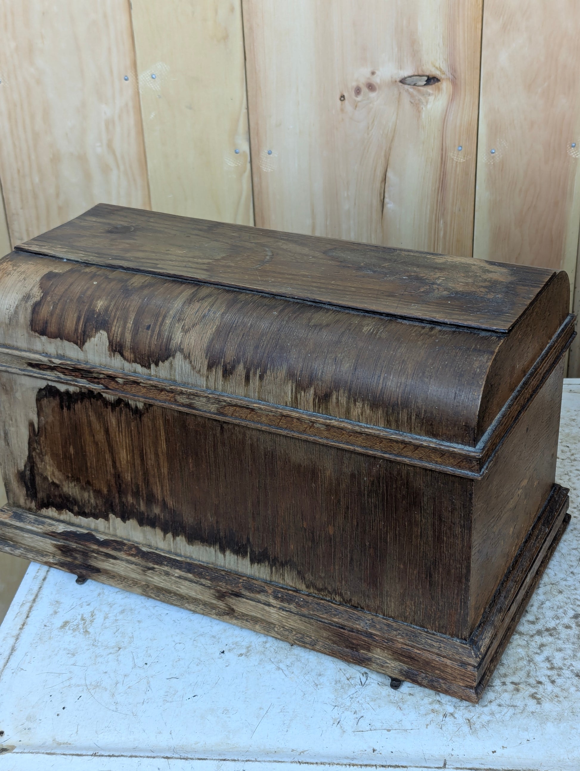 Antique Sewing Machine Coffin Top Lids - view 4