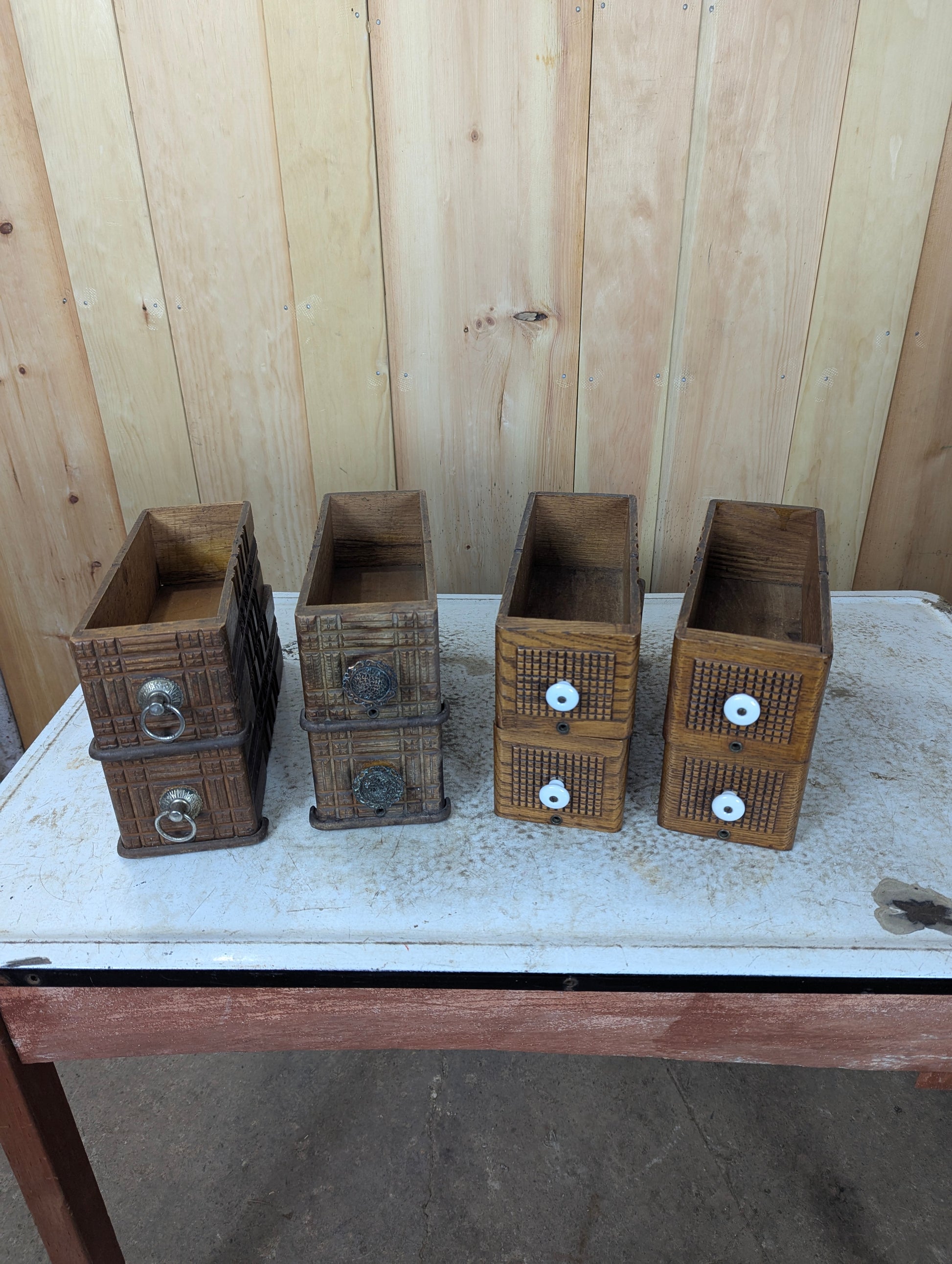 Antique Sewing Machine Drawers