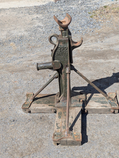 Antique Simplex no. 322 10-Ton Reel Jack With Base
