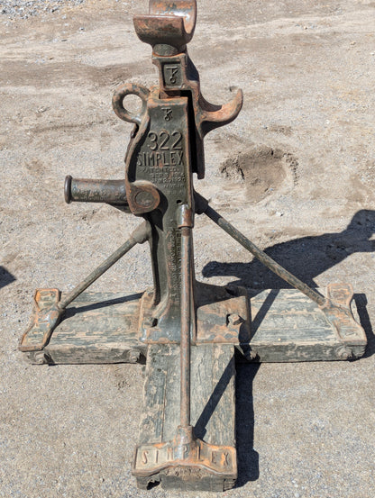 Antique Simplex no. 322 10-Ton Reel Jack With Base - view 4