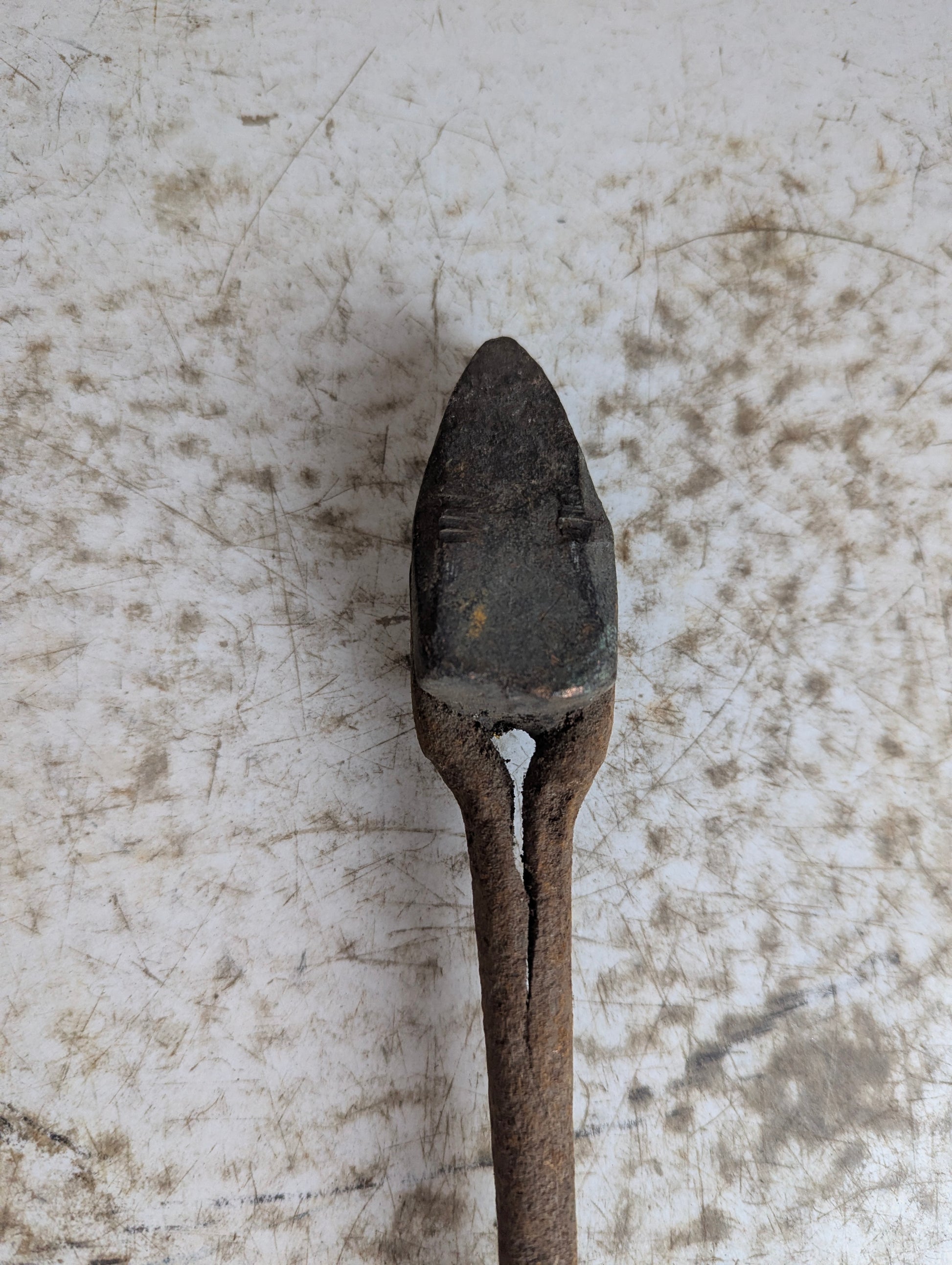Antique Small Hand-wrought Copper Soldering Iron - view 3