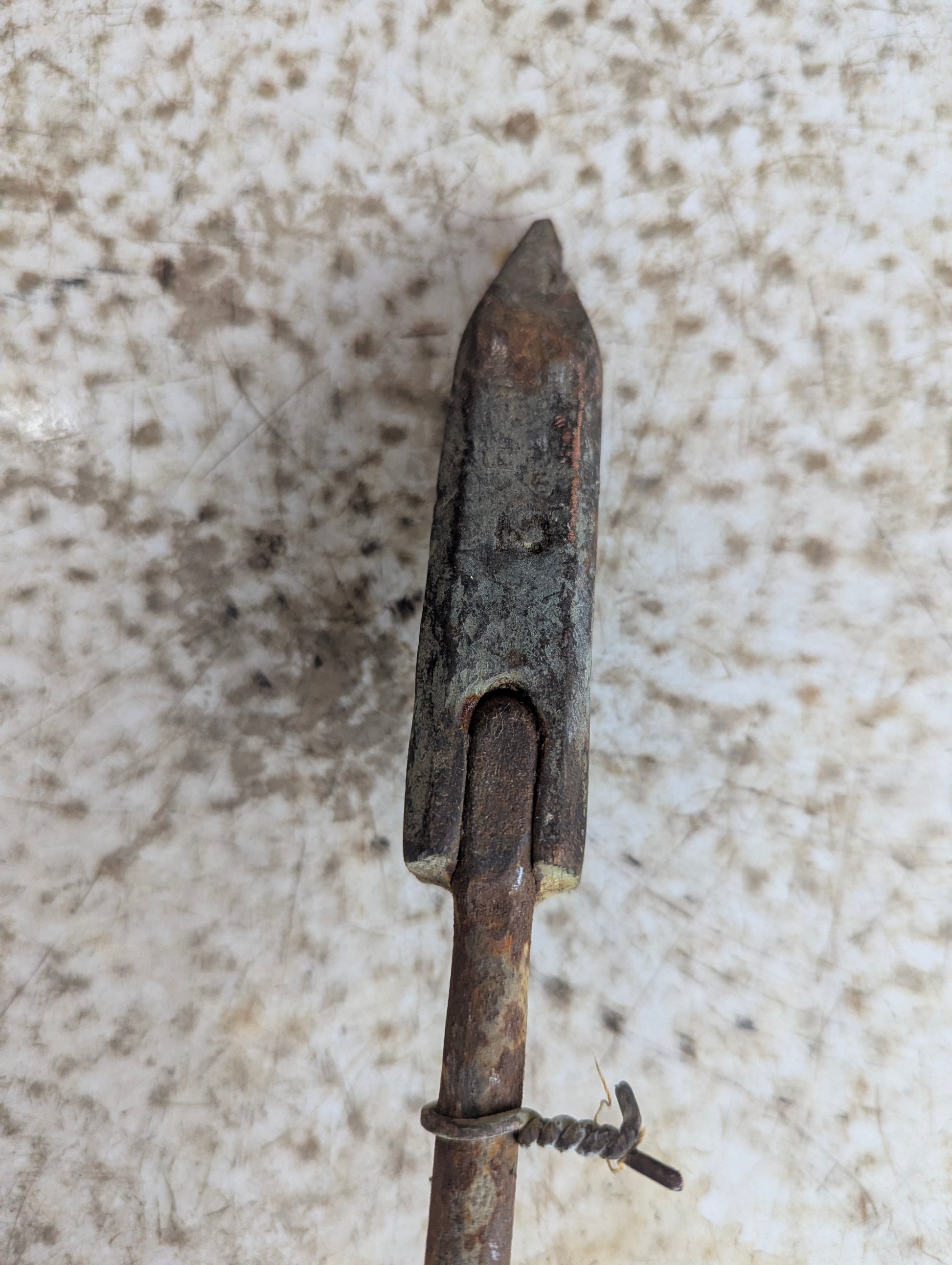 Antique Small Hand-wrought Copper Soldering Iron - view 4