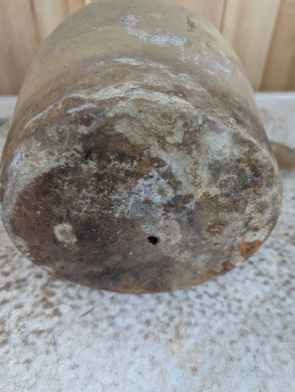 Antique Stoneware Crock With Lid - view 4