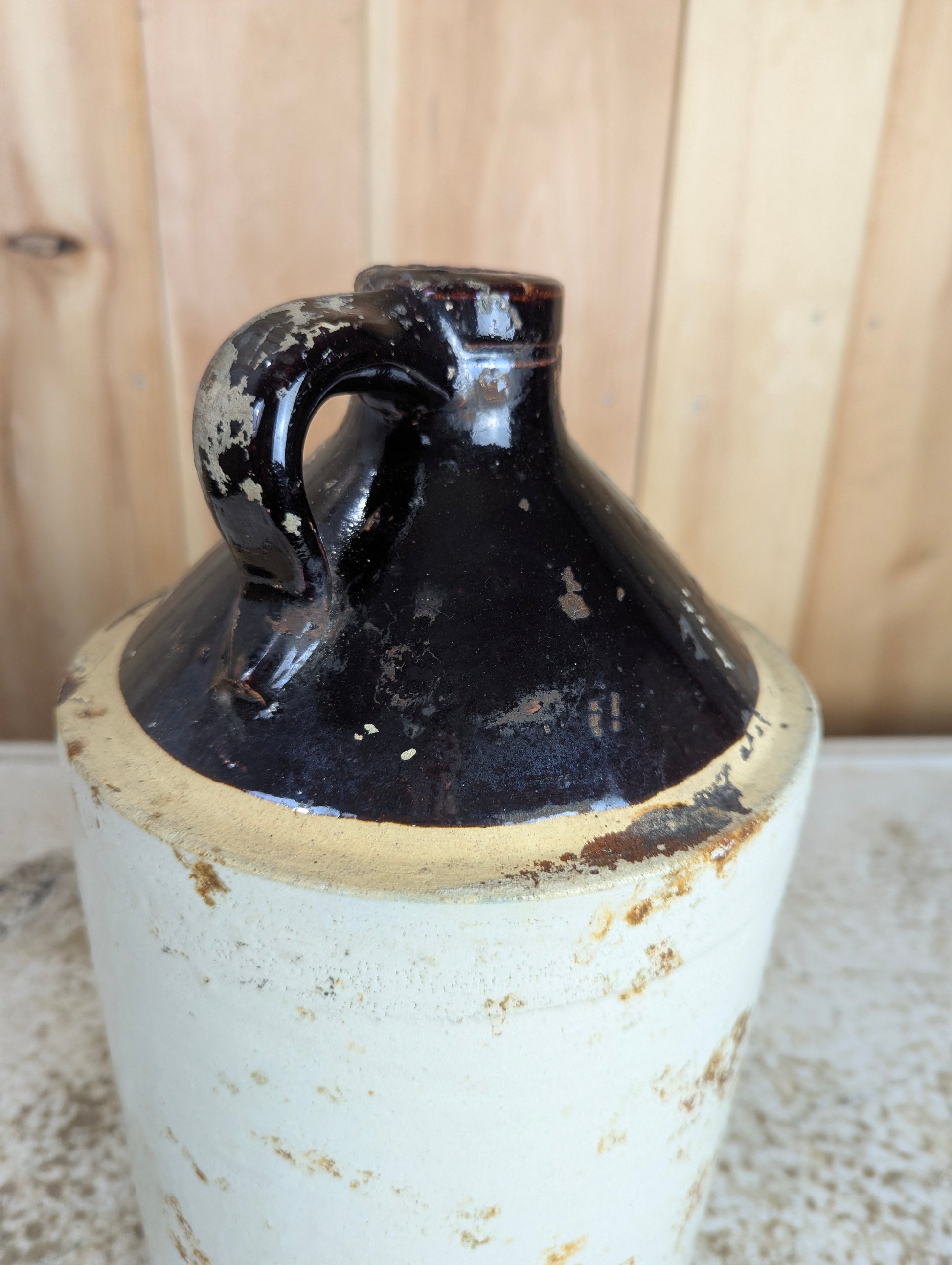 Antique Stoneware Paint Jug - view 2