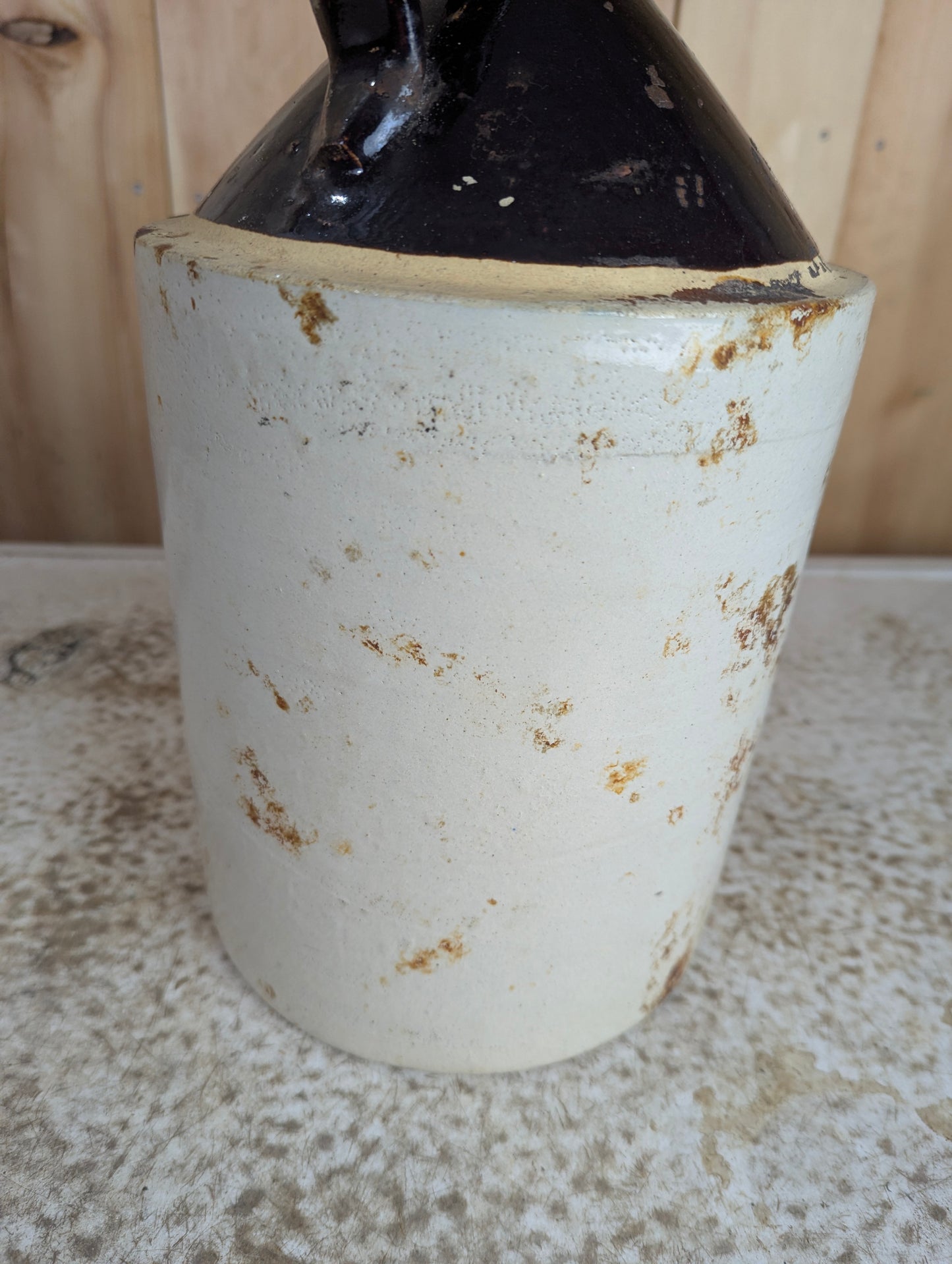 Antique Stoneware Paint Jug - view 3