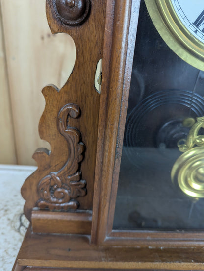 Antique Style Gingerbread Mantle Clock - view 3