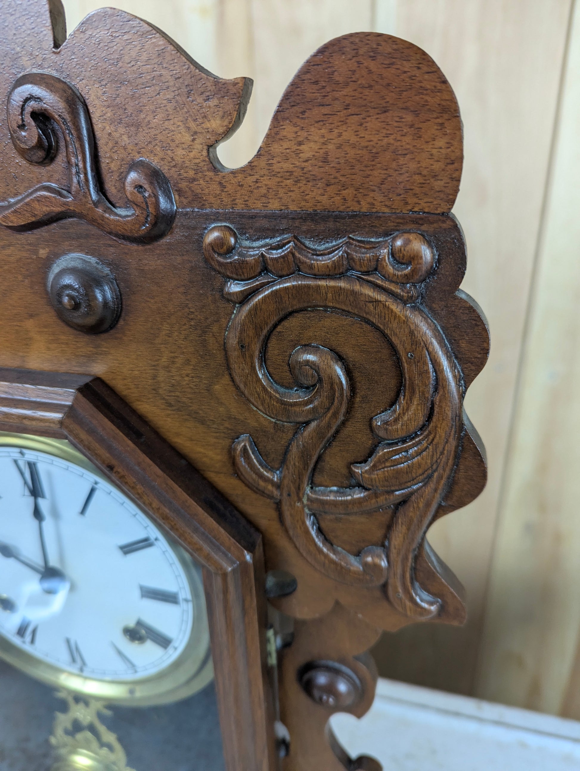 Antique Style Gingerbread Mantle Clock - view 5
