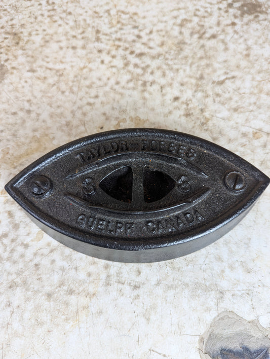 Antique Taylor Forbes No. 3 Cast Iron Sad Iron